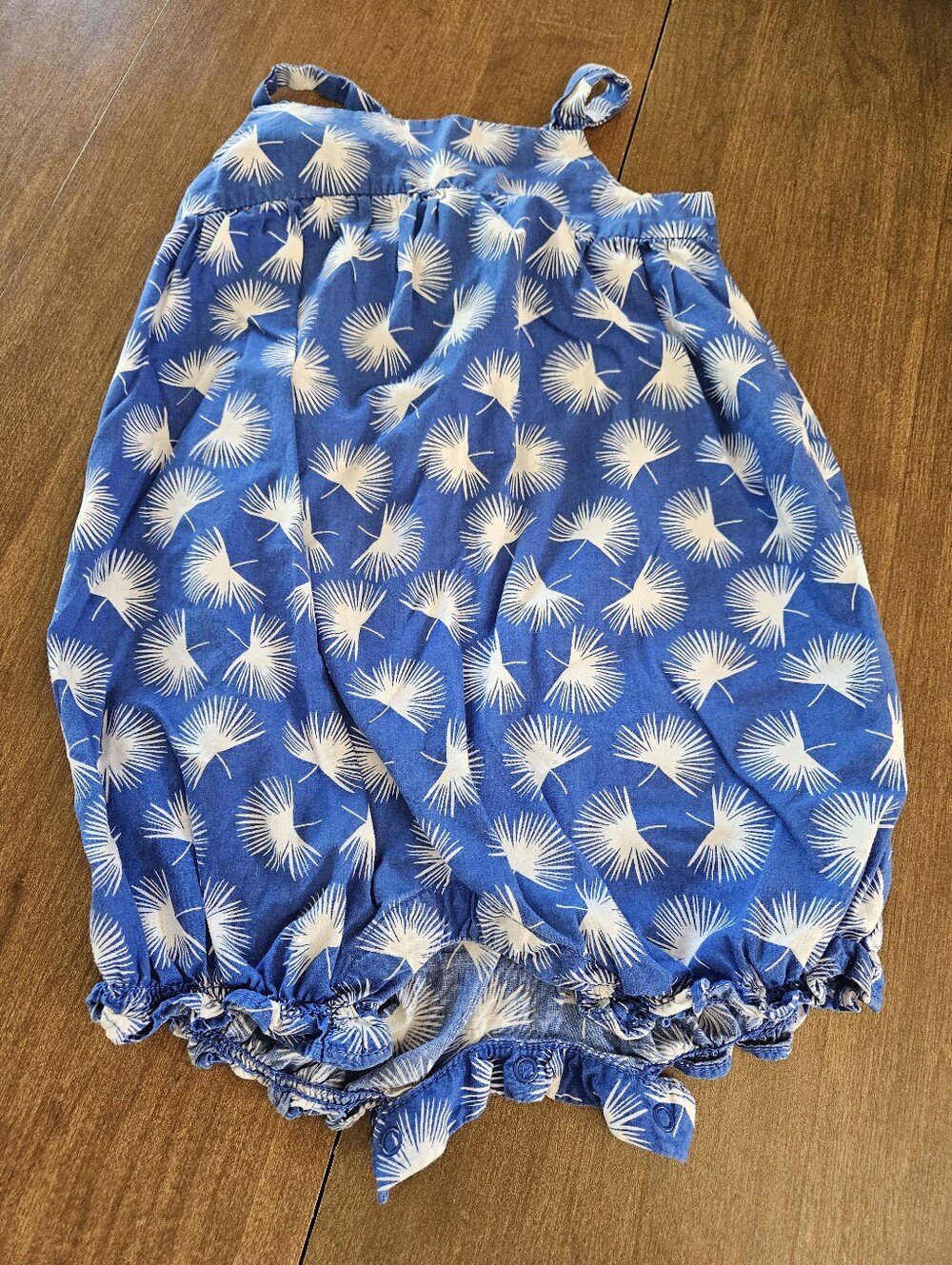 Baby Gap Romper, 18-24 Month, Blue And White Leaf